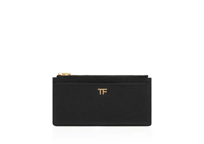 TOM FORD Small Leather Goods Women LEATHER MULTIFUNCTIONAL WALLET Black