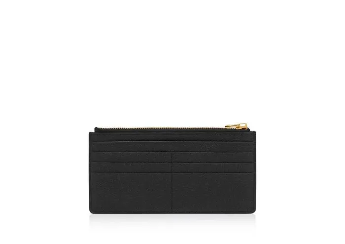 TOM FORD Small Leather Goods Women LEATHER MULTIFUNCTIONAL WALLET Black