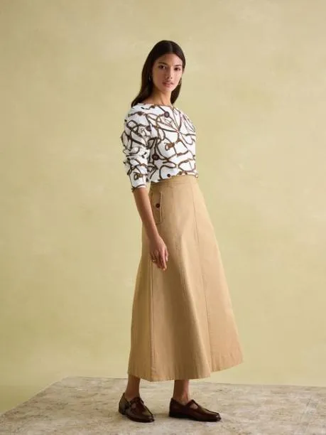 Tops and TShirts Women Joules Cream Bridle Boat Neck Breton Top