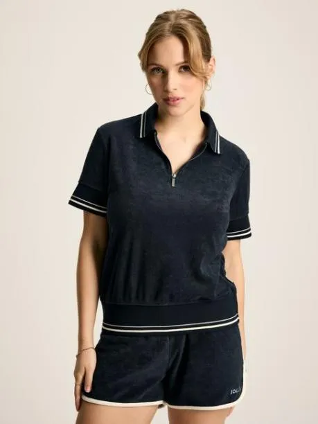 Tops and TShirts Women Joules Navy Towelling TShirt