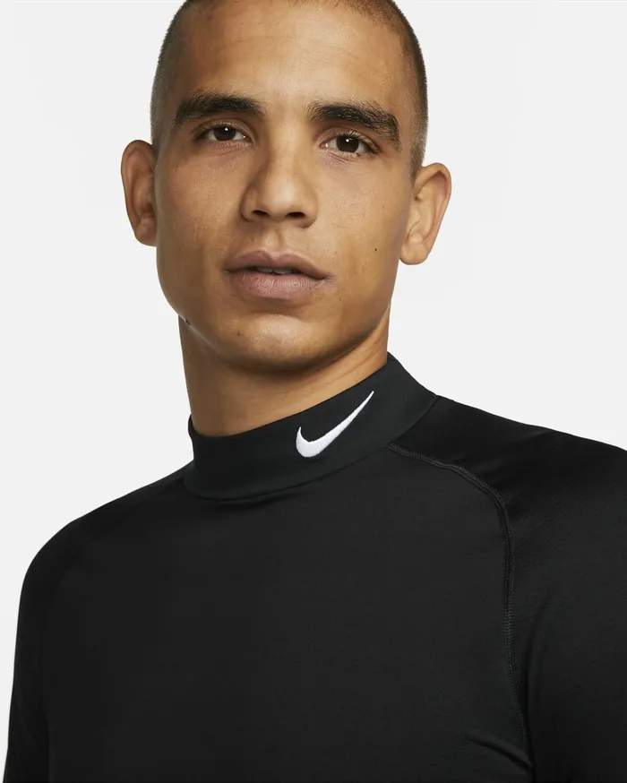 Tops And TShirts Men Nike Pro Warm Blackwhite
