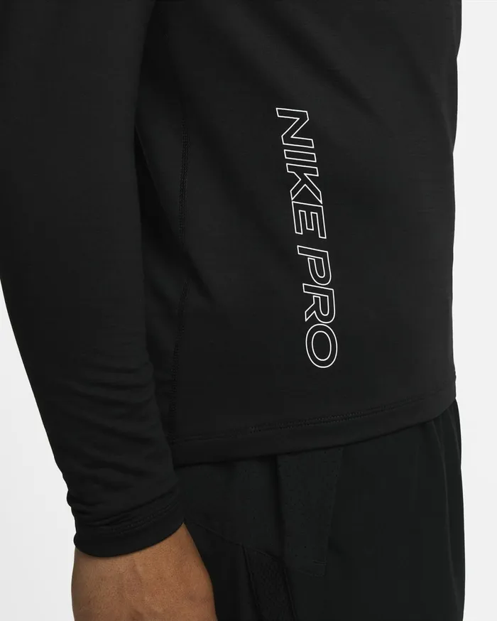 Tops And TShirts Men Nike Pro Warm Blackwhite