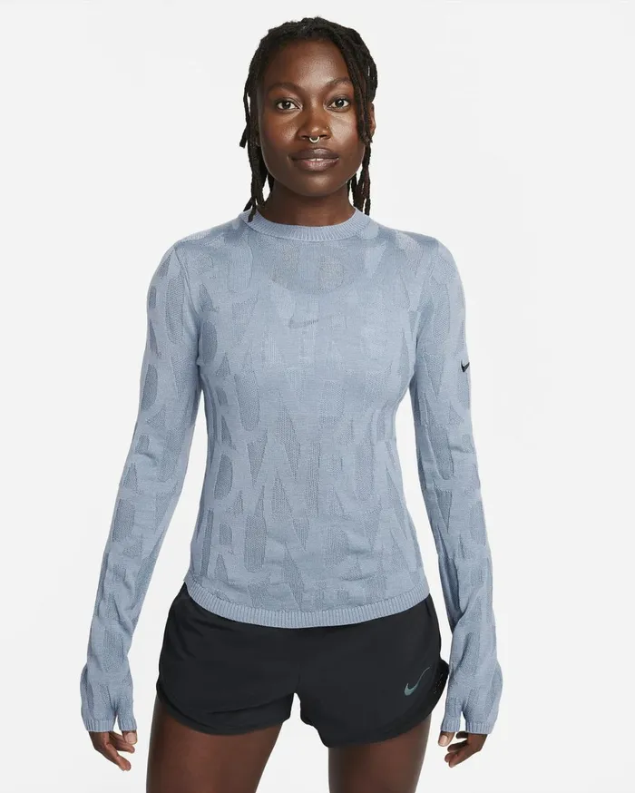 Tops And TShirts Women Nike Running Division Ashen Slate