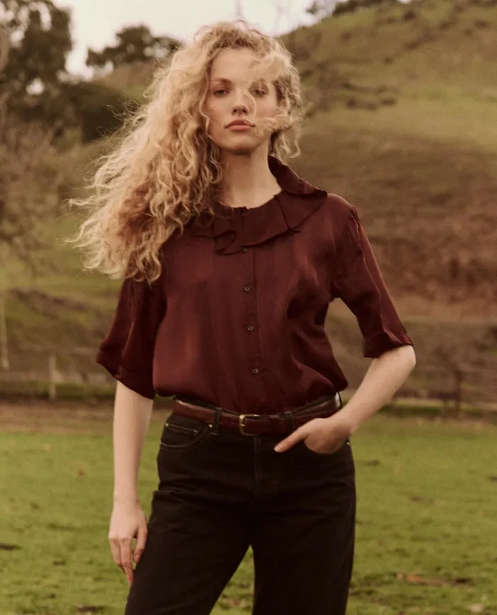 Tops Women The Great The Trove Top Cinnabar