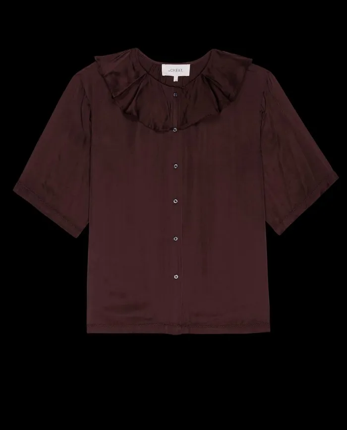 Tops Women The Great The Trove Top Cinnabar Tops Women The Great The Trove Top Cinnabar