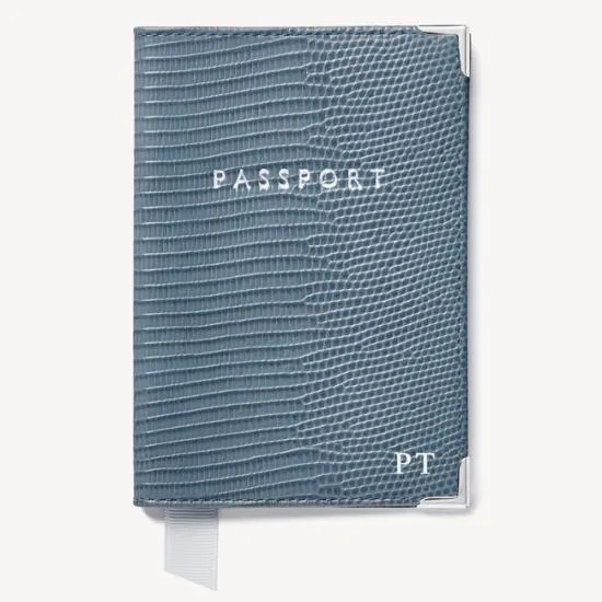 Travel Collection With Removable Inserts Heritage Blue Lizard WomenMen Aspinal Of London Travel Collections