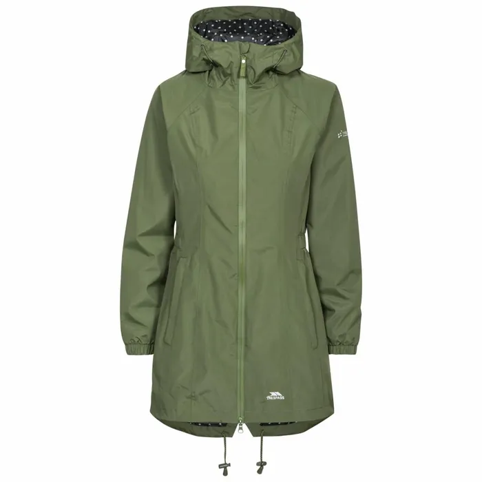 Trespass Waterproof Jacket Long Length Daytrip Moss Women Trespass Parka Coats
