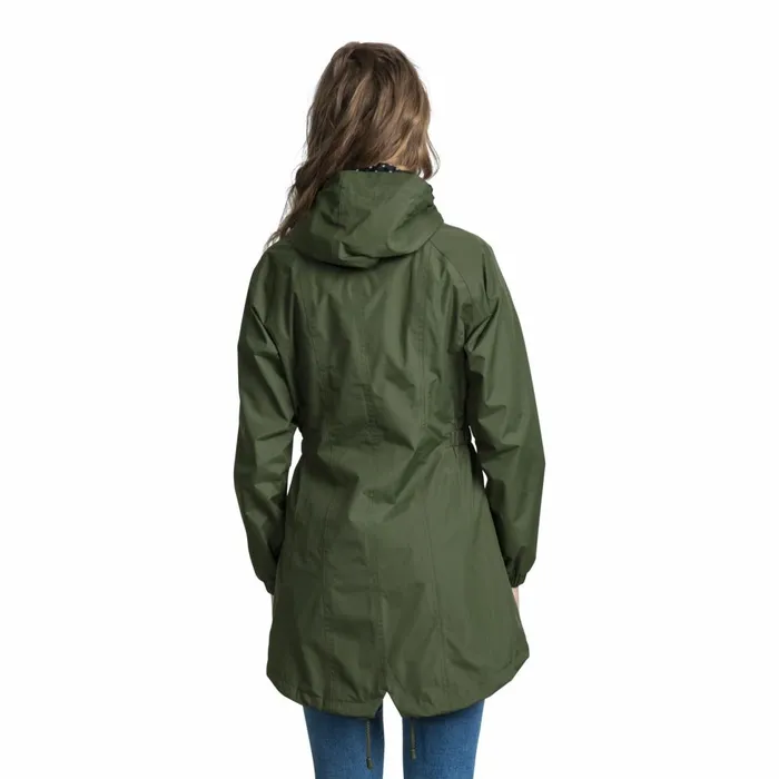 Trespass Waterproof Jacket Long Length Daytrip Moss Women Trespass Parka Coats