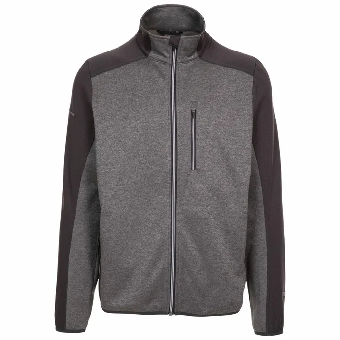 Trespass Zip Fleece Tansorton Storm Grey Marl Men Trespass Fleeces