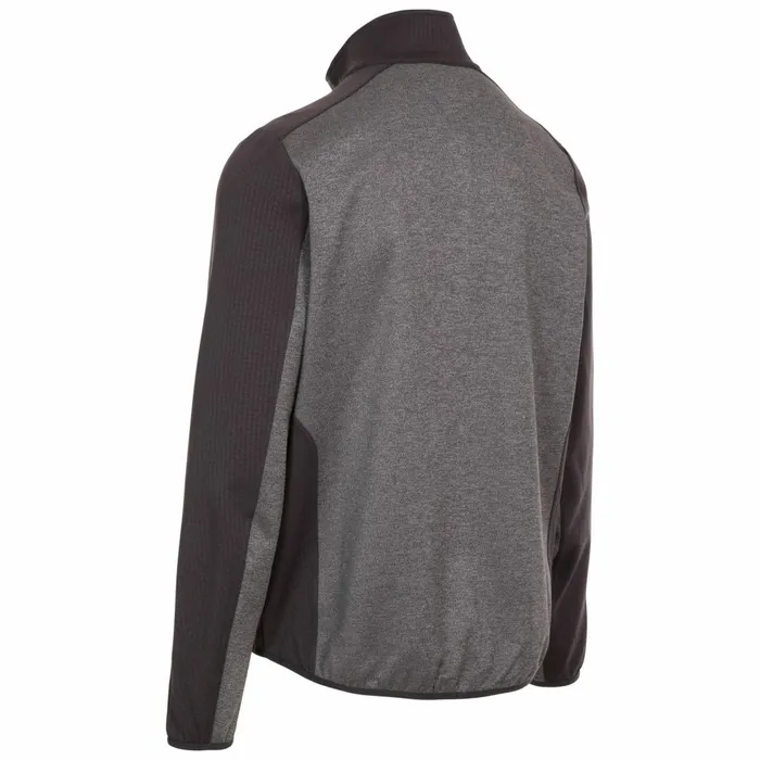 Trespass Zip Fleece Tansorton Storm Grey Marl Men Trespass Fleeces