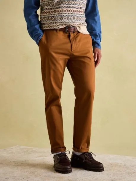 Trousers and Jeans Men Joules Brown Slim Fit Chinos
