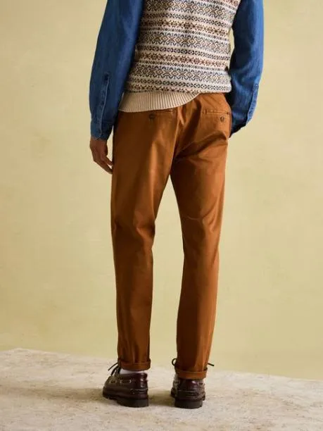 Trousers and Jeans Men Joules Brown Slim Fit Chinos