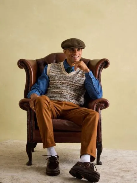 Trousers and Jeans Men Joules Brown Slim Fit Chinos