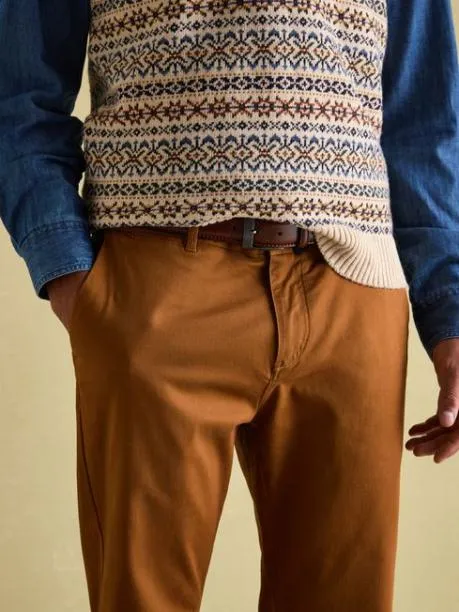 Trousers and Jeans Men Joules Brown Slim Fit Chinos