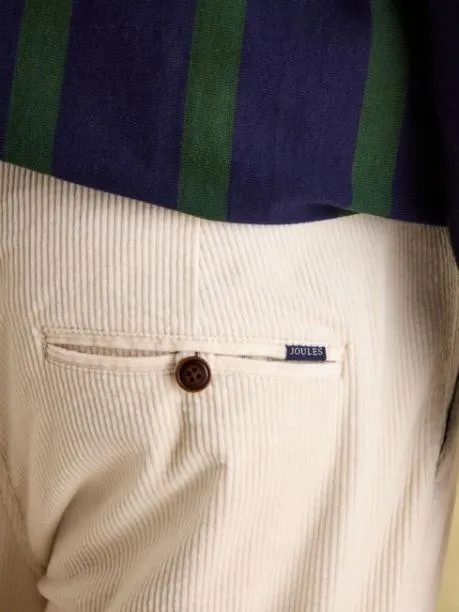Trousers and Jeans Men Joules Cream Jumbo Cord Trousers