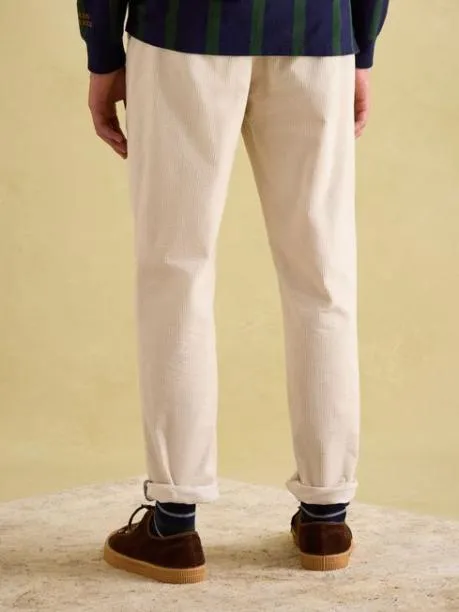 Trousers and Jeans Men Joules Cream Jumbo Cord Trousers