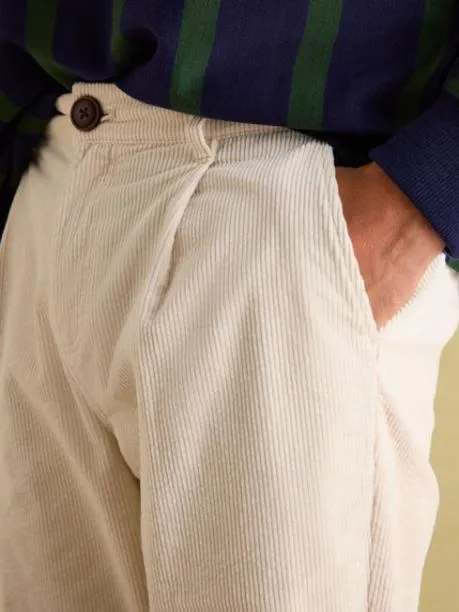Trousers and Jeans Men Joules Cream Jumbo Cord Trousers