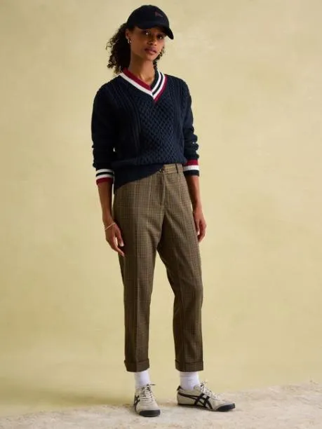 Trousers and Jeans Women Joules Check Trousers