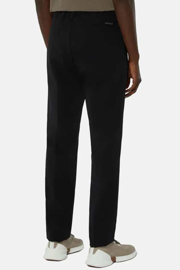 Trousers Men Boggi Milano BTech Stretch Nylon Trousers Black Trousers Men Boggi Milano BTech Stretch Nylon Trousers Black
