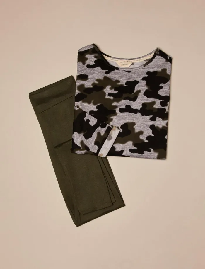 Tunic Pullover N Legging Set Dark Green Women Lucky Brand Intimates and Sleepwear