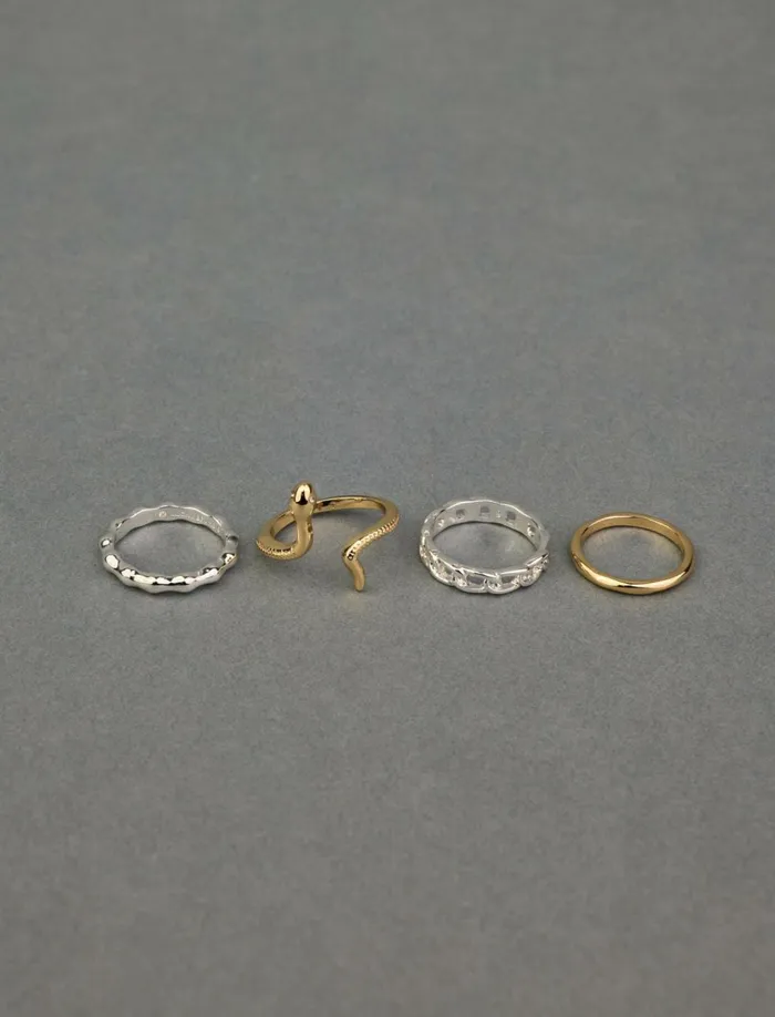 Two Tone Snake Ring Stack Two Tone Women Lucky Brand Jewelry