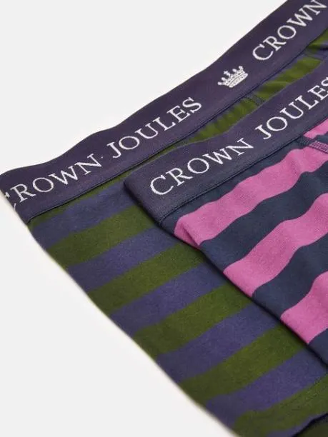 Underwear Men Joules GreenPurple Pack Of Two Cotton Boxers