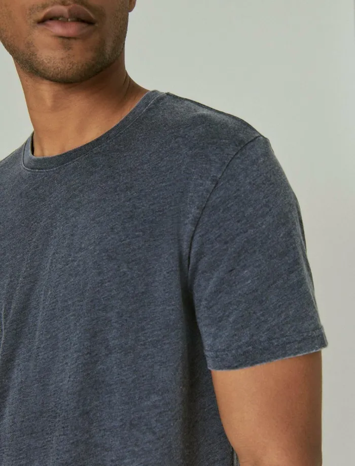Venice Burnout Crew Neck Tee American Navy Men Lucky Brand Shirts and Tops