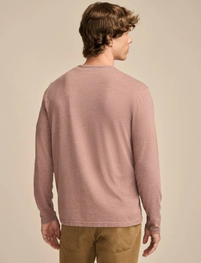 Venice Burnout Long Sleeve Deep Taupe Men Lucky Brand Shirts and Tops