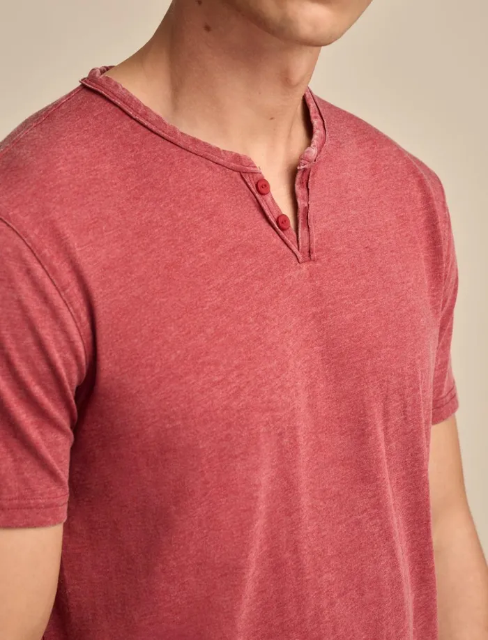 Venice Burnout Notch Neck Tee Rio Red Men Lucky Brand Shirts and Tops
