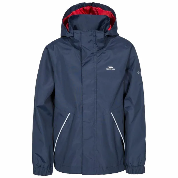 Vincenzo Waterproof Jacket Navy Kids Trespass Waterproof Jackets