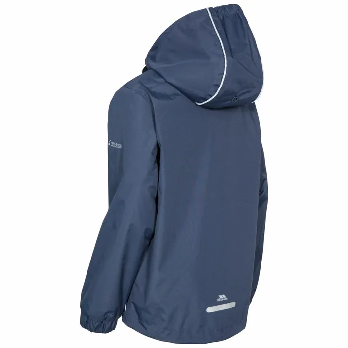 Vincenzo Waterproof Jacket Navy Kids Trespass Waterproof Jackets