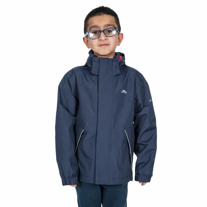 Vincenzo Waterproof Jacket Navy Kids Trespass Waterproof Jackets