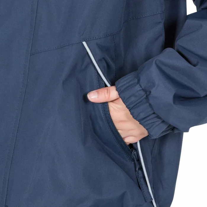 Vincenzo Waterproof Jacket Navy Kids Trespass Waterproof Jackets