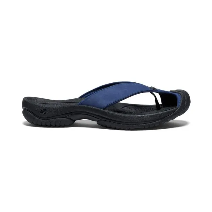 Waimea Naval AcademyBlack Leather FlipFlop Men KEEN Sandals