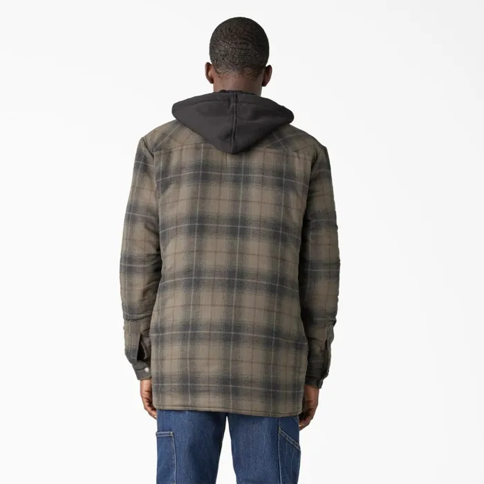 Water Repellent Flannel Hooded Shirt Jacket MossChocolate Ombre Plaid Mosschocolate Ombre Plaid b2k Men Dickies Outerwear Water Repellent Flannel Hooded Shirt Jacket MossChocolate Ombre Plaid Mosschocolate Ombre Plaid b2k Men Dickies Outerwear