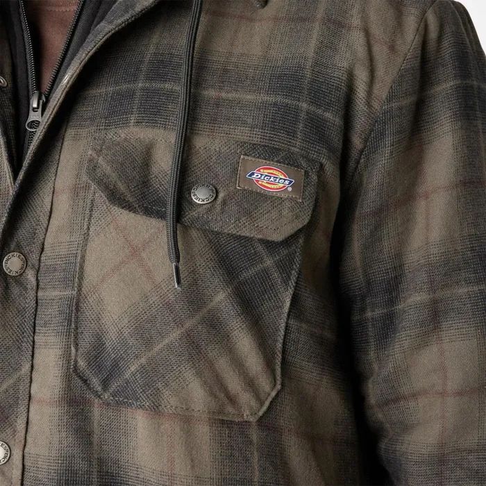 Water Repellent Flannel Hooded Shirt Jacket MossChocolate Ombre Plaid Mosschocolate Ombre Plaid b2k Men Dickies Outerwear Water Repellent Flannel Hooded Shirt Jacket MossChocolate Ombre Plaid Mosschocolate Ombre Plaid b2k Men Dickies Outerwear