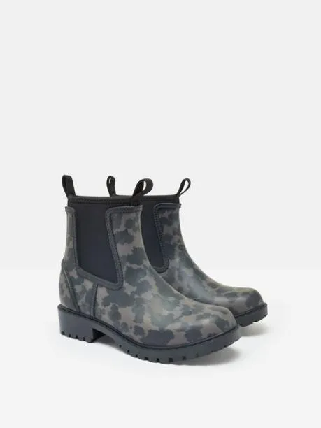 Wellies Women Joules BlackAnimal Short NeopreneLined Wellies
