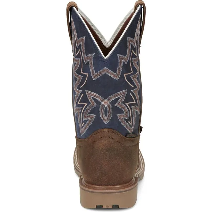 Western Men Justin Boots Dusty 11034 Western Work Boot Cedar Brown 040brown041