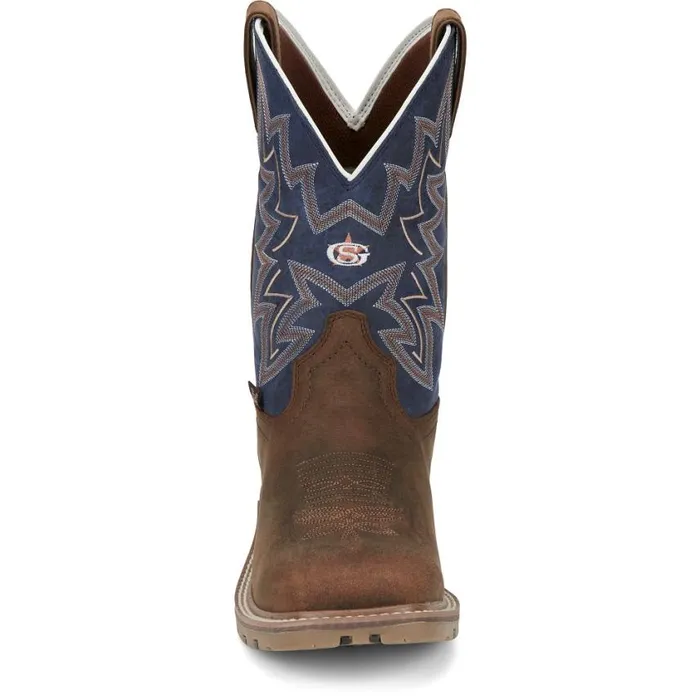 Western Men Justin Boots Dusty 11034 Western Work Boot Cedar Brown 040brown041