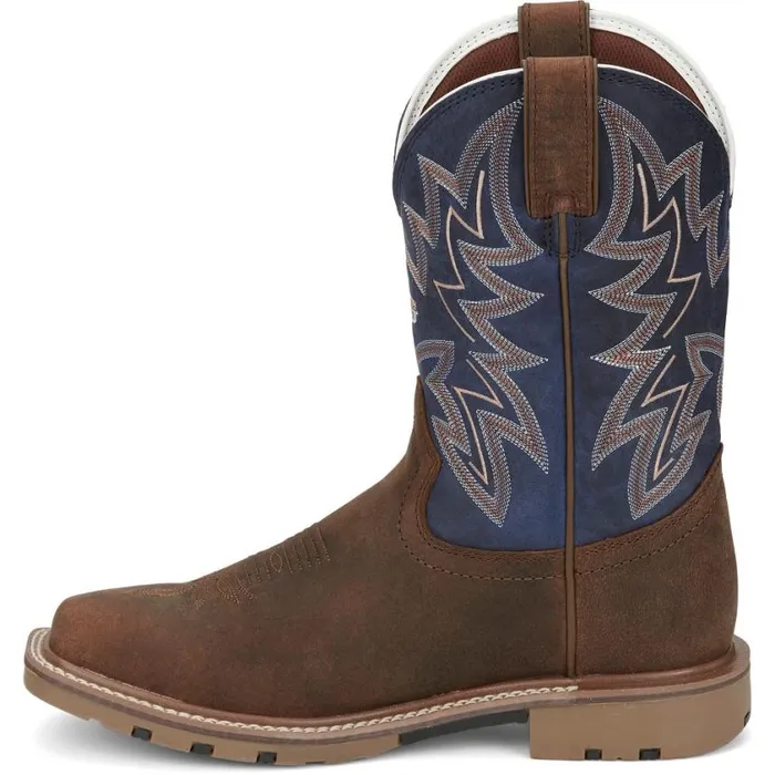 Western Men Justin Boots Dusty 11034 Western Work Boot Cedar Brown 040brown041