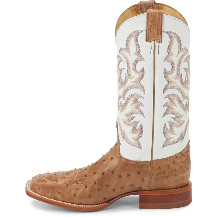 Western Men Justin Boots Pascoe 13034 Full Quill Ostrich Antique Tan 040brown041