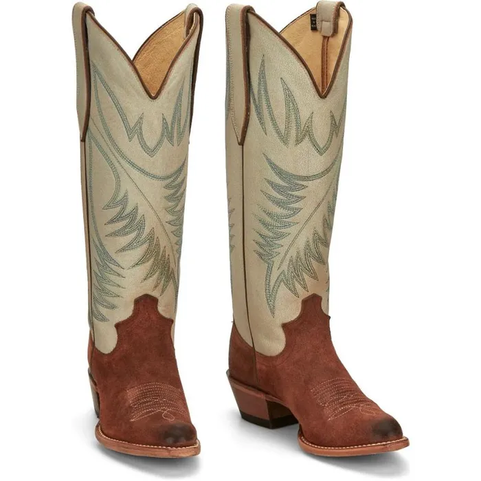 Western Women Justin Boots Clara 15034 Western Boot Brown