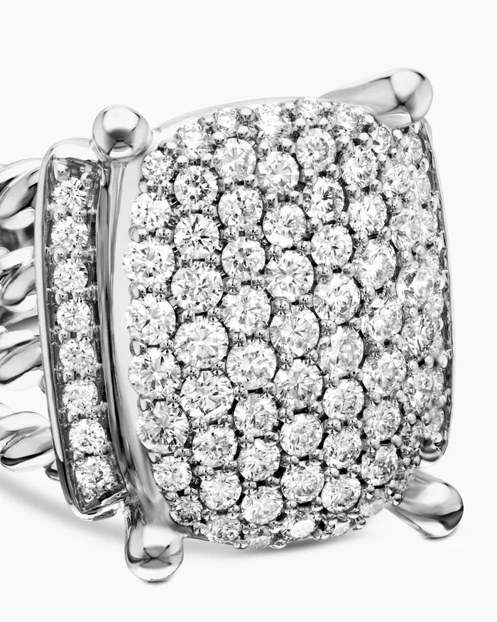 Wheaton Ring In Sterling Silver With Diamonds 167mm Women David Yurman Statement Wheaton Ring In Sterling Silver With Diamonds 167mm Women David Yurman Statement