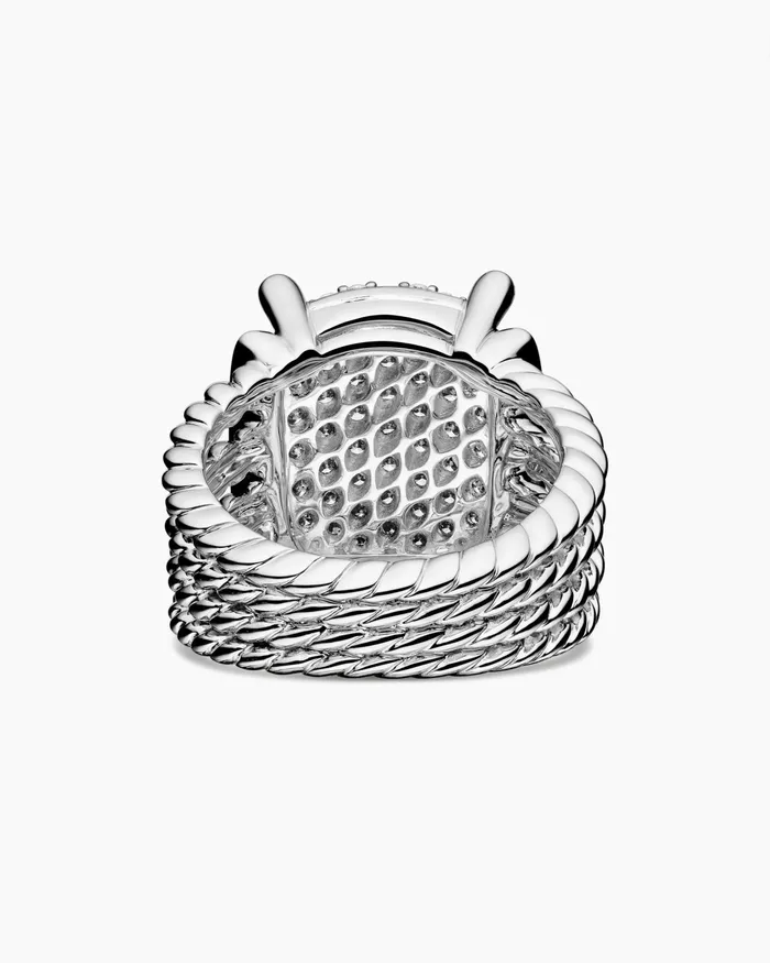 Wheaton Ring In Sterling Silver With Diamonds 167mm Women David Yurman Statement Wheaton Ring In Sterling Silver With Diamonds 167mm Women David Yurman Statement