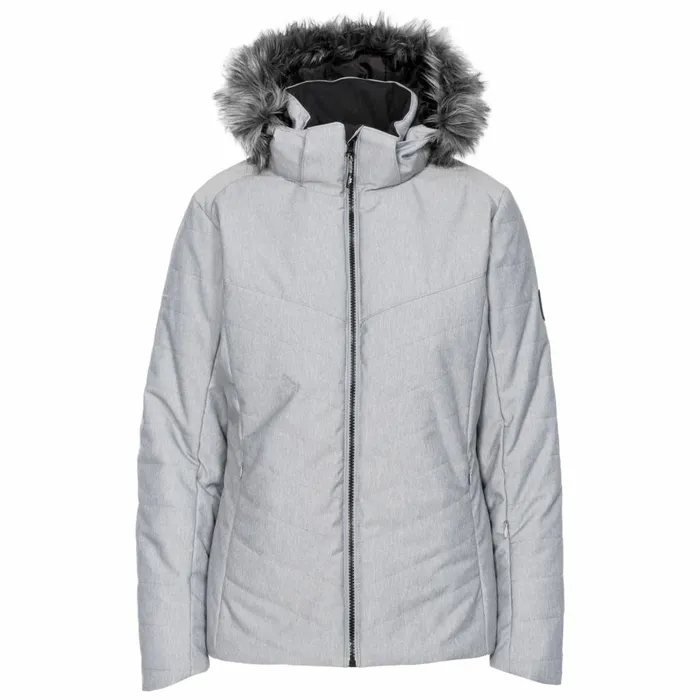 Wisdom Waterproof Ski Jacket Light Grey Women Trespass Ski Jackets