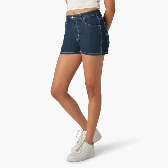 Women039s Carpenter Jean Shorts 3034 Stonewashed Indigo Blue Stonewashed Indigo Blue snb Women Dickies Jean Shorts