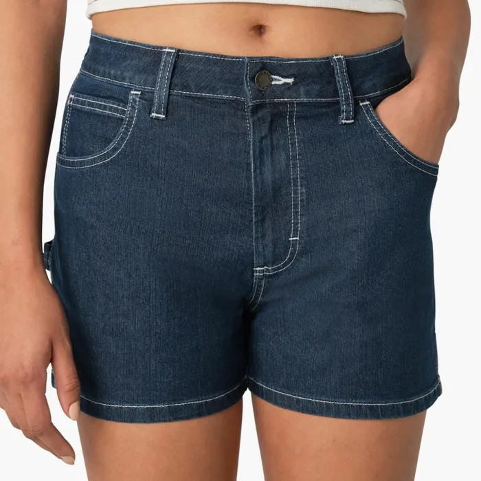 Women039s Carpenter Jean Shorts 3034 Stonewashed Indigo Blue Stonewashed Indigo Blue snb Women Dickies Jean Shorts