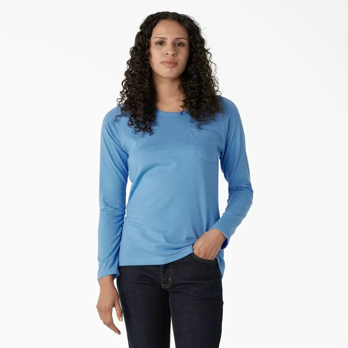 Women039s Cooling Long Sleeve Pocket TShirt Azure Blue Azure Blue ab2 Women Dickies Hi Vis Women039s Cooling Long Sleeve Pocket TShirt Azure Blue Azure Blue ab2 Women Dickies Hi Vis