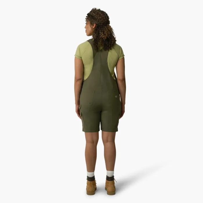 Women039s Cooling Ripstop Bib Shortalls Rinsed Military Green Rinsed Military Green rml Women Dickies Shortalls