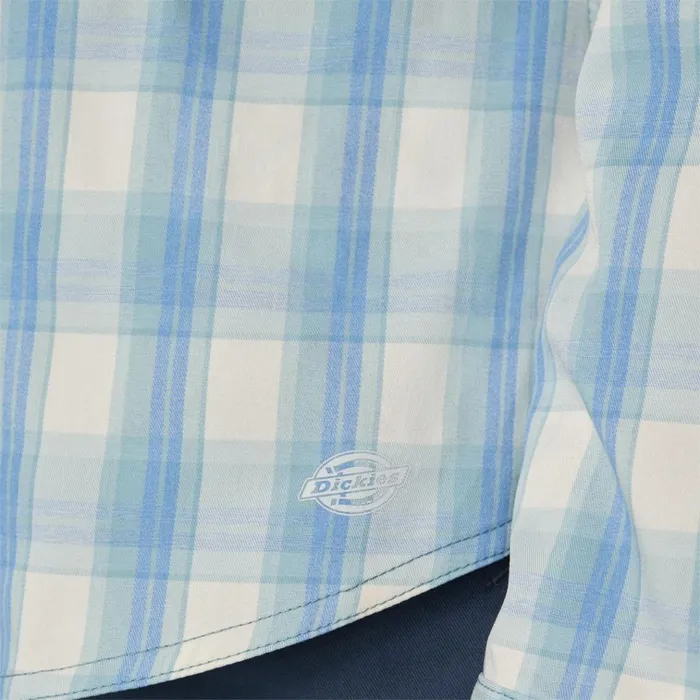 Women039s Cooling RollTab Work Shirt Clear Blue Hillside Plaid Clear Blue Hillside Plaid b1f Women Dickies Work Tops Women039s Cooling RollTab Work Shirt Clear Blue Hillside Plaid Clear Blue Hillside Plaid b1f Women Dickies Work Tops